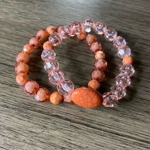 Handmade peace colored bracelet set